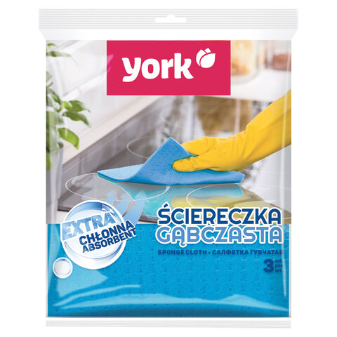 Салфетки ЦЕЛЛЮЛОЗНЫЕ (губчатые), 15,5х17,5 см, КОМПЛЕКТ 3 шт., СУПЕР впитываемость, YORK, 24010 Салфетки ЦЕЛЛЮЛОЗНЫЕ (губчатые), 15,5х17,5 см, КОМПЛЕКТ 3 шт., СУПЕР впитываемость, YORK, 24010
