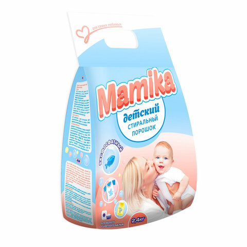 Стиральный порошок гипоаллергенный для всех типов стирки 2,4 кг MAMIKA Детский, бесфосфатный, 595/П