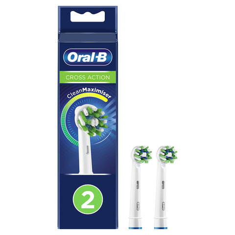 Насадки для электрической зубной щетки КОМПЛЕКТ 2 шт. ORAL-B Орал-би Cross Action EB50RX, 80347918