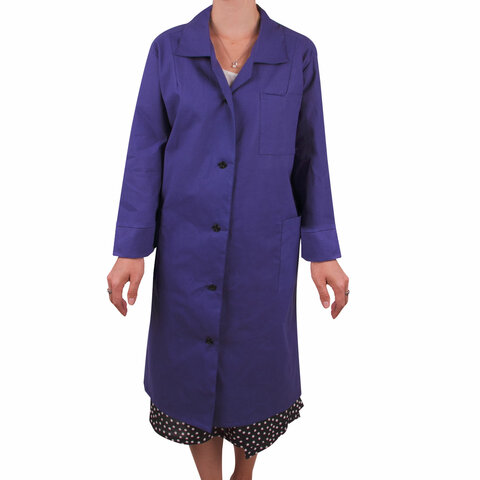 Халат рабочий женский синий, бязь, размер 48-50, рост 170-176, плотность ткани 142 г/м2, 610810