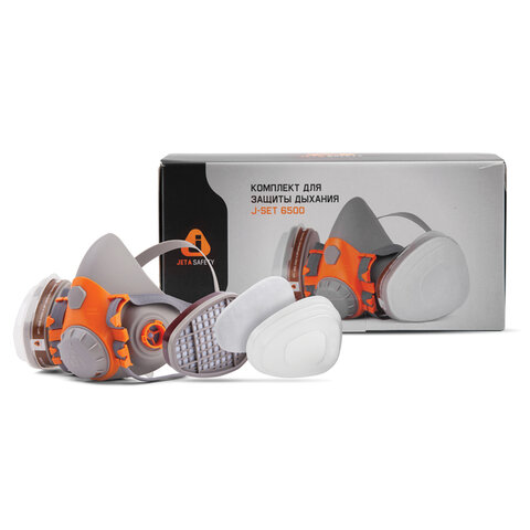 Комплект защитный Jeta Safety 6500 перчатки, полумаска, фильтр, предфильтр, держатель, размер М, J-SET6500-M