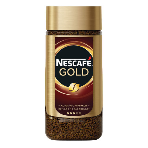 Кофе молотый в растворимом NESCAFE Gold 190 г, стеклянная банка, сублимированный, 12135508 Кофе молотый в растворимом NESCAFE Gold 190 г, стеклянная банка, сублимированный, 12135508