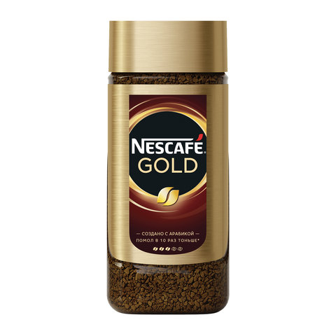Кофе молотый в растворимом NESCAFE Gold 95 г, стеклянная банка, сублимированный, 12326188 Кофе молотый в растворимом NESCAFE Gold 95 г, стеклянная банка, сублимированный, 12326188