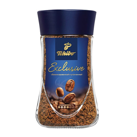 Кофе растворимый TCHIBO Exclusive, сублимированный, 190 г, стеклянная банка, - Кофе растворимый TCHIBO Exclusive, сублимированный, 190 г, стеклянная банка, -