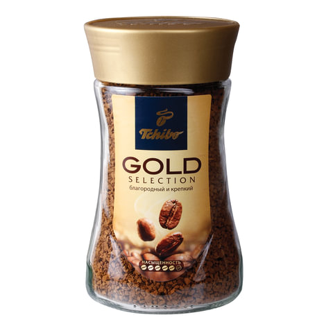 Кофе растворимый TCHIBO Gold selection, сублимированный, 190 г, стеклянная банка, - Кофе растворимый TCHIBO Gold selection, сублимированный, 190 г, стеклянная банка, -