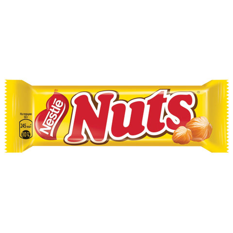 Шоколадный батончик NUTS, 50 г, 12266035 Шоколадный батончик NUTS, 50 г, 12266035
