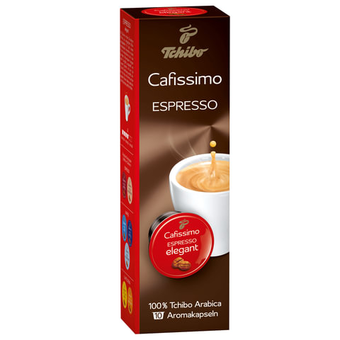 Кофе в капсулах TCHIBO Espresso Mailander Elegant для кофемашин Cafissimo, 10 порций, EPCFTCEM0007K Кофе в капсулах TCHIBO Espresso Mailander Elegant для кофемашин Cafissimo, 10 порций, EPCFTCEM0007K