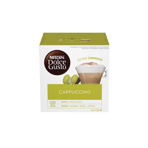 Кофе в капсулах NESCAFE Cappuccino для кофемашин Dolce Gusto, 8 порций (16 капсул), 12385104 Кофе в капсулах NESCAFE Cappuccino для кофемашин Dolce Gusto, 8 порций (16 капсул), 12385104