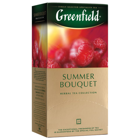 Чай GREENFIELD Summer Bouquet фруктовый, 25 пакетиков в конвертах по 2 г, 0433