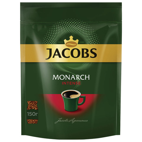 Кофе растворимый JACOBS Monarch Intense 150 г, сублимированный, 8051499 Кофе растворимый JACOBS Monarch Intense 150 г, сублимированный, 8051499
