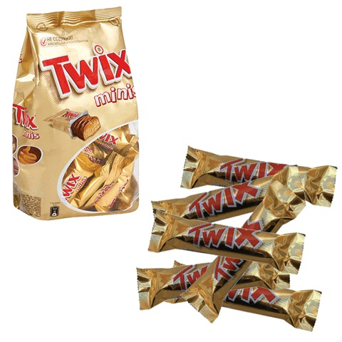 Батончики мини TWIX Minis печенье с карамелью в молочном шоколаде, 184 г, 2263 Батончики мини TWIX Minis печенье с карамелью в молочном шоколаде, 184 г, 2263