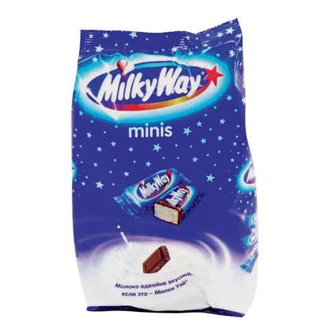 Батончики мини MILKY WAY Minis суфле в молочном шоколаде, 176 г, 2262 Батончики мини MILKY WAY Minis суфле в молочном шоколаде, 176 г, 2262