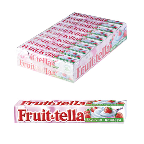 Жевательная конфета FRUITTELLA (Фруттелла) Клубничный йогурт, 41 г, 86785 Жевательная конфета FRUITTELLA (Фруттелла) Клубничный йогурт, 41 г, 86785