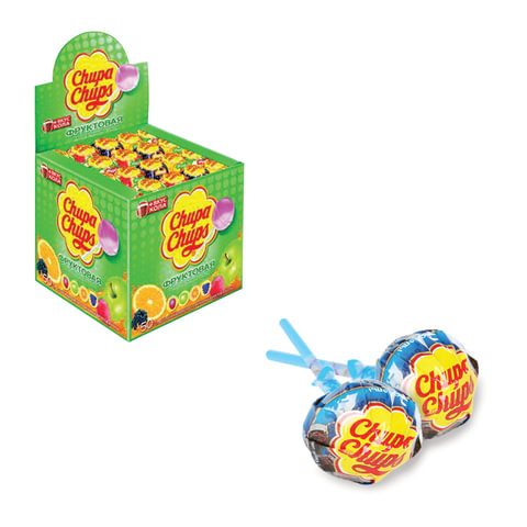 Карамель CHUPA CHUPS (Чупа-Чупс) фруктовая с соком + кола, 12 г, 61888 Карамель CHUPA CHUPS (Чупа-Чупс) фруктовая с соком + кола, 12 г, 61888