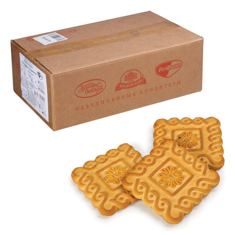 Печенье РОТ ФРОНТ Любимое со вкусом сливок, гофрокороб 4 кг, РФ15188
