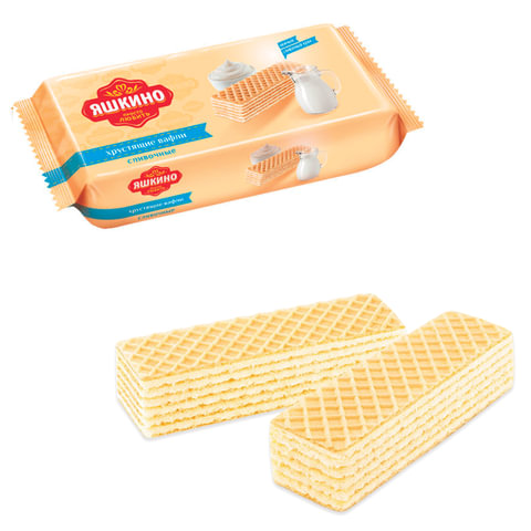 Вафли ЯШКИНО Сливочные, 300 г, ЯВ166 Вафли ЯШКИНО Сливочные, 300 г, ЯВ166