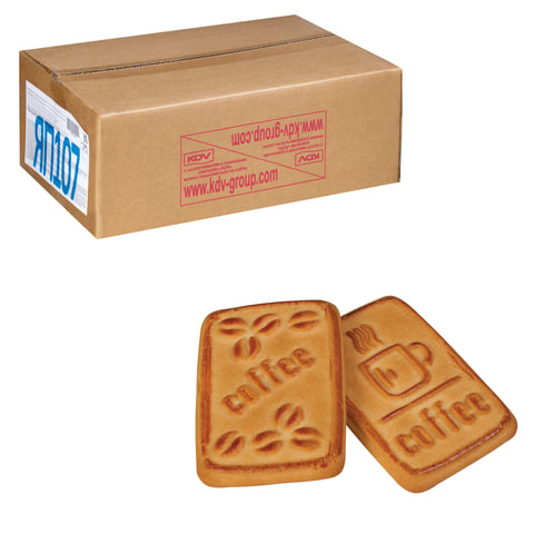 Печенье ЯШКИНО К кофе со вкусом пломбира, гофрокороб 4 кг, ЯП107