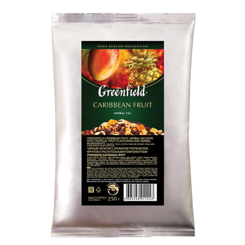 Чай листовой GREENFIELD Caribbean Fruit фруктовый (манго/ананас) 250 г, 1144-15 Чай листовой GREENFIELD Caribbean Fruit фруктовый (манго/ананас) 250 г, 1144-15