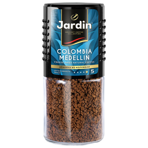 Кофе растворимый JARDIN Colombia Medellin 95 г, стеклянная банка, сублимированный, 0627-14 Кофе растворимый JARDIN Colombia Medellin 95 г, стеклянная банка, сублимированный, 0627-14