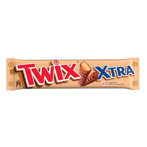Шоколадный батончик TWIX Твикс Extra, 82 г, 10149781