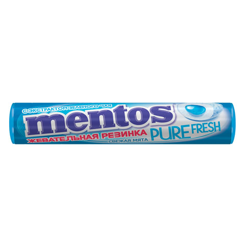 Жевательная резинка MENTOS Pure Fresh (Ментос) Ролл Свежая Мята, 15,5 г, 87545 Жевательная резинка MENTOS Pure Fresh (Ментос) Ролл Свежая Мята, 15,5 г, 87545