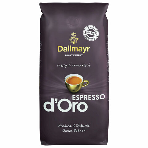 Кофе в зернах DALLMAYR Espresso d`Oro 1 кг, ГЕРМАНИЯ, AA03