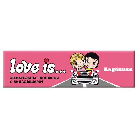 Жевательная конфета LOVE IS со вкусом Клубники, 25 г, 70292 Жевательная конфета LOVE IS со вкусом Клубники, 25 г, 70292