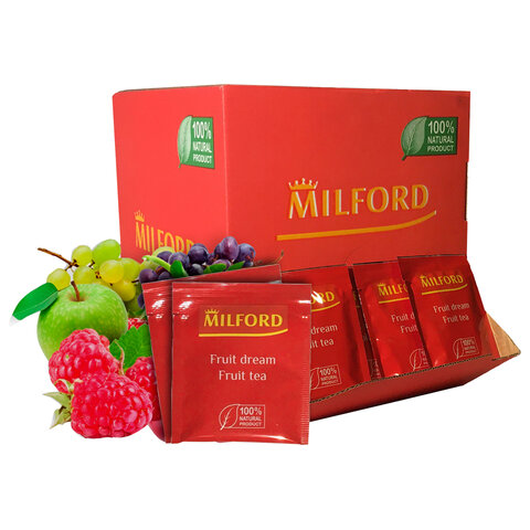 Чай MILFORD Fruit Dream фруктовый, 200 пакетиков в конвертах по 1,75 г, 7025 РК