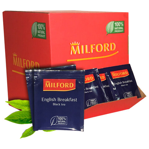Чай MILFORD English Breakfast черный, 200 пакетиков в конвертах по 1,75 г, 6990 РК Чай MILFORD English Breakfast черный, 200 пакетиков в конвертах по 1,75 г, 6990 РК
