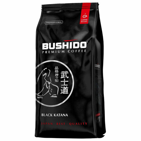Кофе в зернах BUSHIDO Black Katana 1 кг, арабика 100%, НИДЕРЛАНДЫ, BU10004008