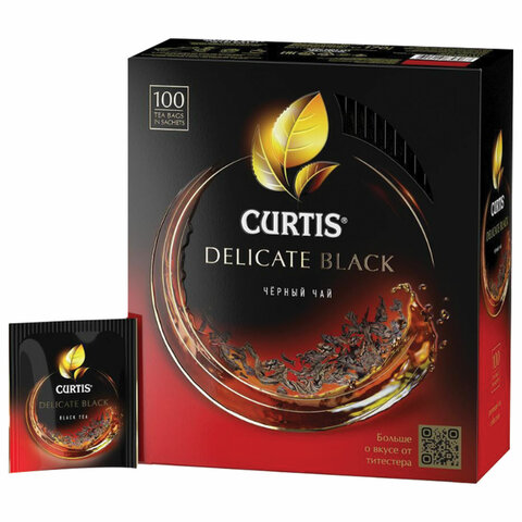 Чай CURTIS Delicate Black черный, 100 пакетиков в конвертах по 1,7 г, 101014