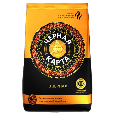 Кофе в зернах ЧЕРНАЯ КАРТА Gold 1 кг