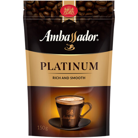 Кофе растворимый AMBASSADOR Platinum 150 г, сублимированный
