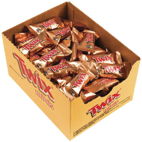 Батончики мини TWIX Minis печенье с карамелью в молочном шоколаде, 1 кг, 57237