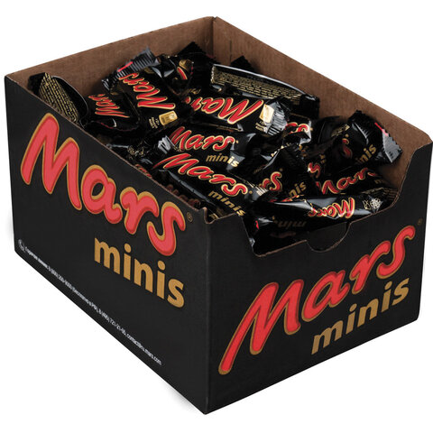 Батончики мини MARS Minis шоколадные с нугой и карамелью в молочном шоколаде, 1 кг, 56730 Батончики мини MARS Minis шоколадные с нугой и карамелью в молочном шоколаде, 1 кг, 56730
