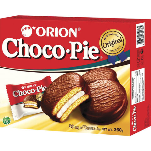 Печенье ORION Choco Pie Original 360 г 12 штук х 30 г, О0000013014