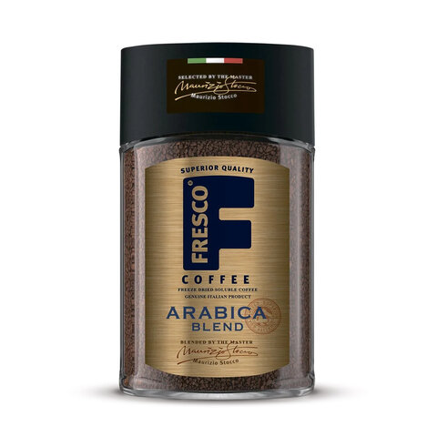 Кофе растворимый FRESCO Arabica Blend 100 г, стеклянная банка, сублимированный