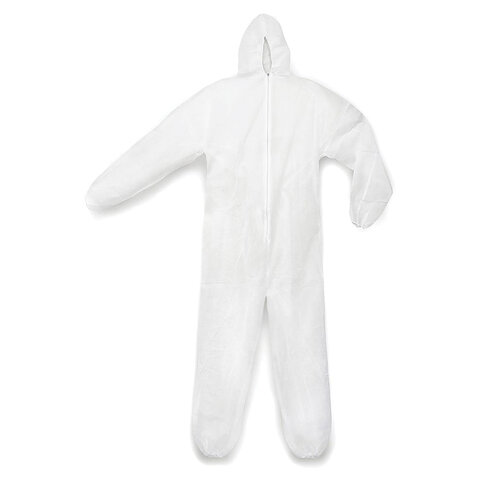 Комбинезон одноразовый с капюшоном Каспер-классик, плотность 30 г/м2, материал спанбонд, размер XXL (56-58), белый Комбинезон одноразовый с капюшоном Каспер-классик, плотность 30 г/м2, материал спанбонд, размер XXL (56-58), белый