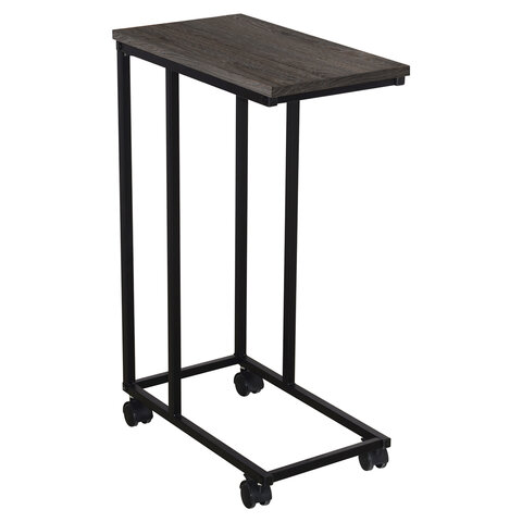 Стол журнальный BRABIX LOFT CT-001, 450х250х680 мм, на колёсах, металлический каркас, цвет морёный дуб, 641859 Стол журнальный BRABIX LOFT CT-001, 450х250х680 мм, на колёсах, металлический каркас, цвет морёный дуб, 641859