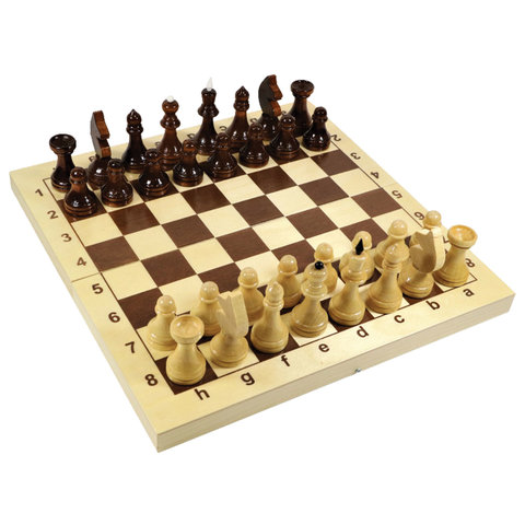 Игра настольная Шахматы, 32 деревянные фигуры, деревянная доска 30х30, 10 КОРОЛЕВСТВО, 2845 Игра настольная Шахматы, 32 деревянные фигуры, деревянная доска 30х30, 10 КОРОЛЕВСТВО, 2845