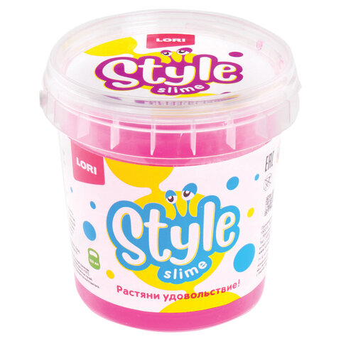 Слайм Style Slime классический Розовый с ароматом вишни, 150 мл, LORI, Сл-001