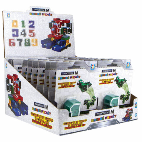 Игрушка-трансформер Трансботы Цифрозавр, ассорти, дисплей, 1TOY, Т21518