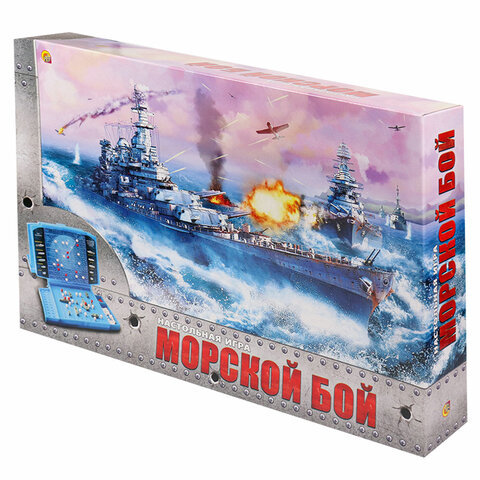 Игра настольная Морской бой, игровое поле 2 шт., фишки, фигурки кораблей, РК, ИН-1760 Игра настольная Морской бой, игровое поле 2 шт., фишки, фигурки кораблей, РК, ИН-1760