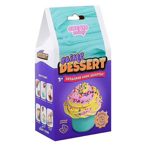 Слайм (лизун) Slime Dessert Мятный капкейк, 155 г, SLIME, S130-60