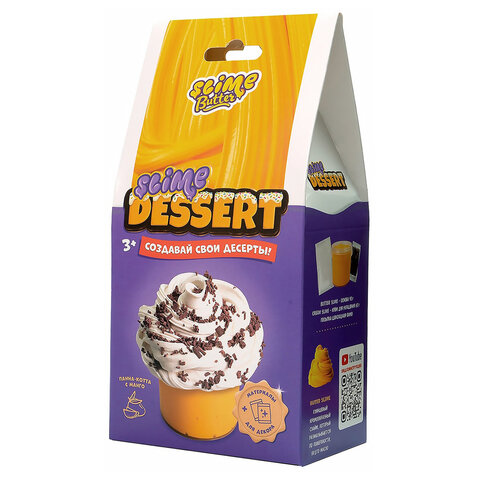 Слайм лизун Slime Dessert Панна-котта с манго, 165 г, SLIME, S130-59