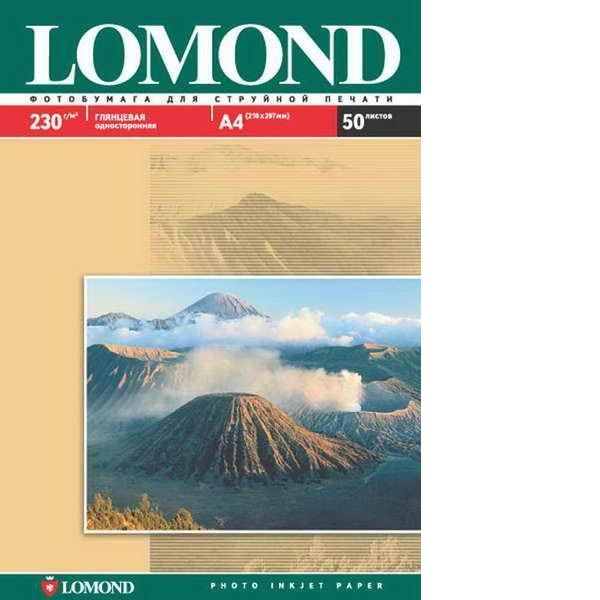 Фотобумага Lomond глянцевая односторонняя (0102022), A4, 230 г/м2, 50 л.