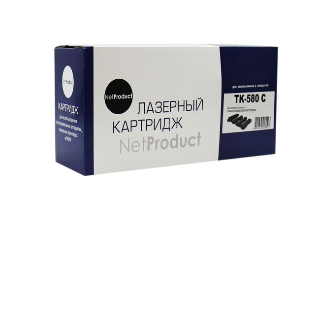 Тонер-картридж NetProduct (N-TK-580C) для Kyocera FS-C5150DN/ECOSYS P6021, C, 2,8K