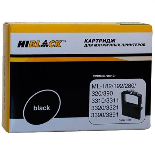 Картридж Hi-Black для Oki Microline 182/320/192/193/321/390/3310/3311/3320, Bk, б/шва,1,6м