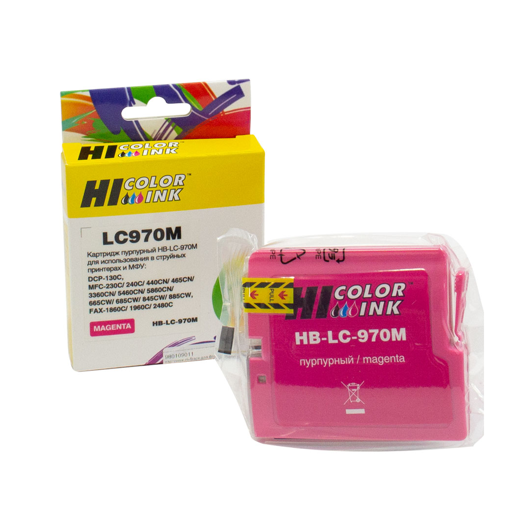 Картридж Hi-Black для Brother MFC-260c/235c/DCP-150c/135c, LC970M/LC1000M, magenta