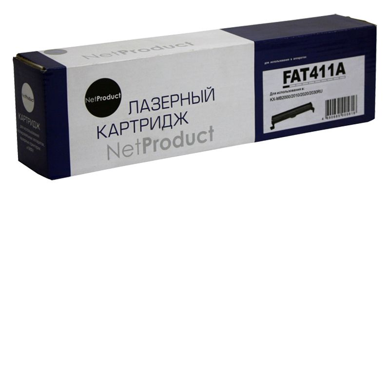 Тонер-картридж NetProduct (N-KX-FAT411A) для Panasonic KX-MB1900/2000/2020/2030/2051, 2K